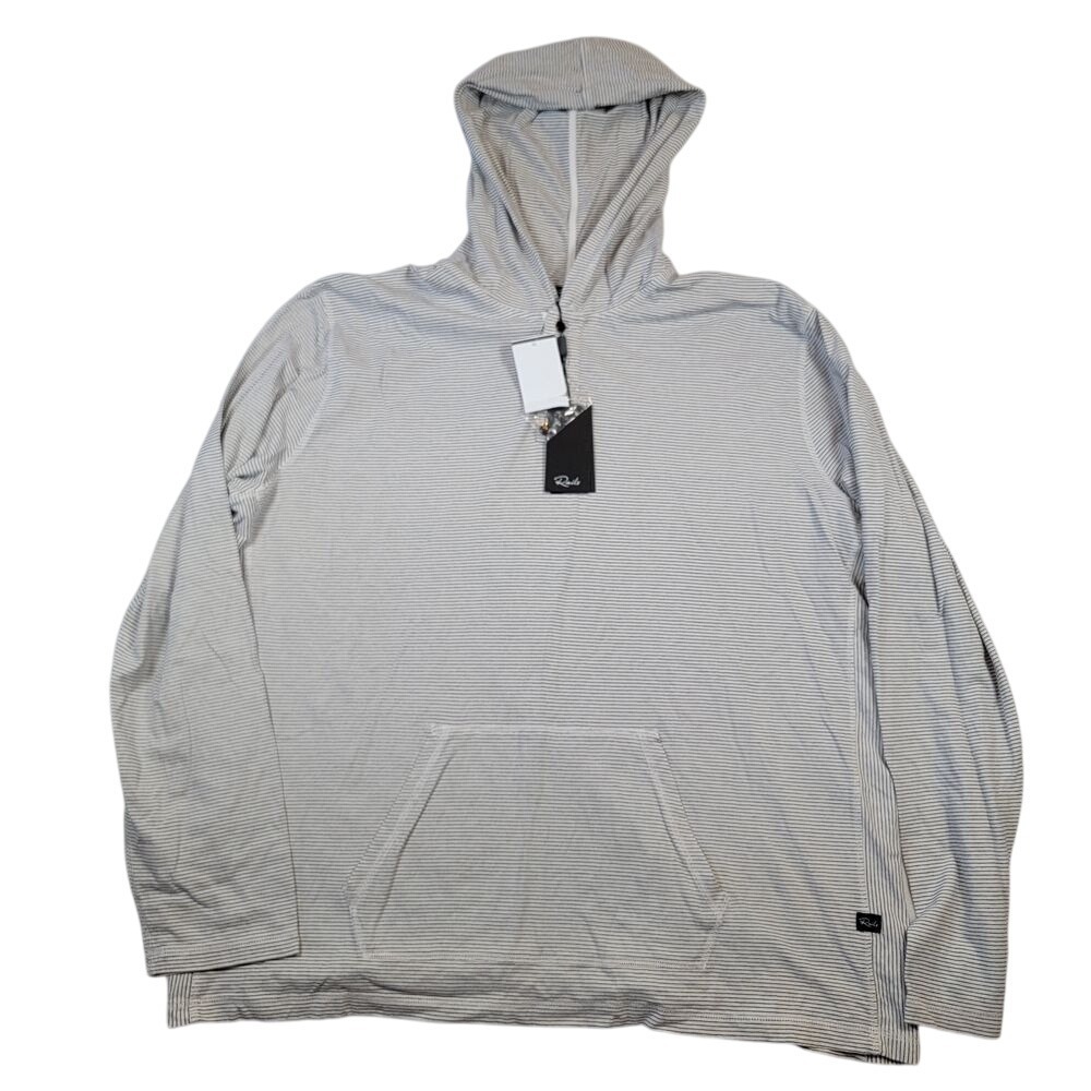 NWT Rails Men's Weston‎ Cream Navy Striped Hooded Pullover Sweater Sz XXL Cotton